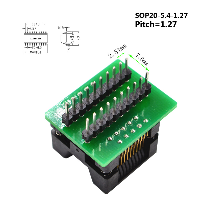 SOP20(5.4)-1.27Socket